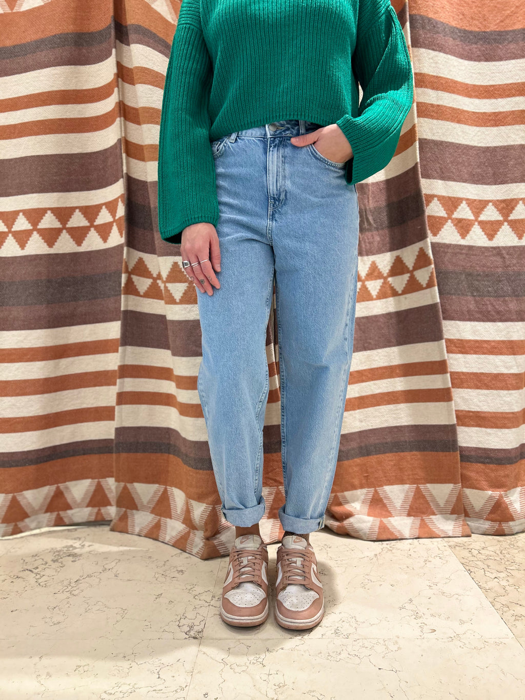 Jeans Mom Fit Azzurro JJXX