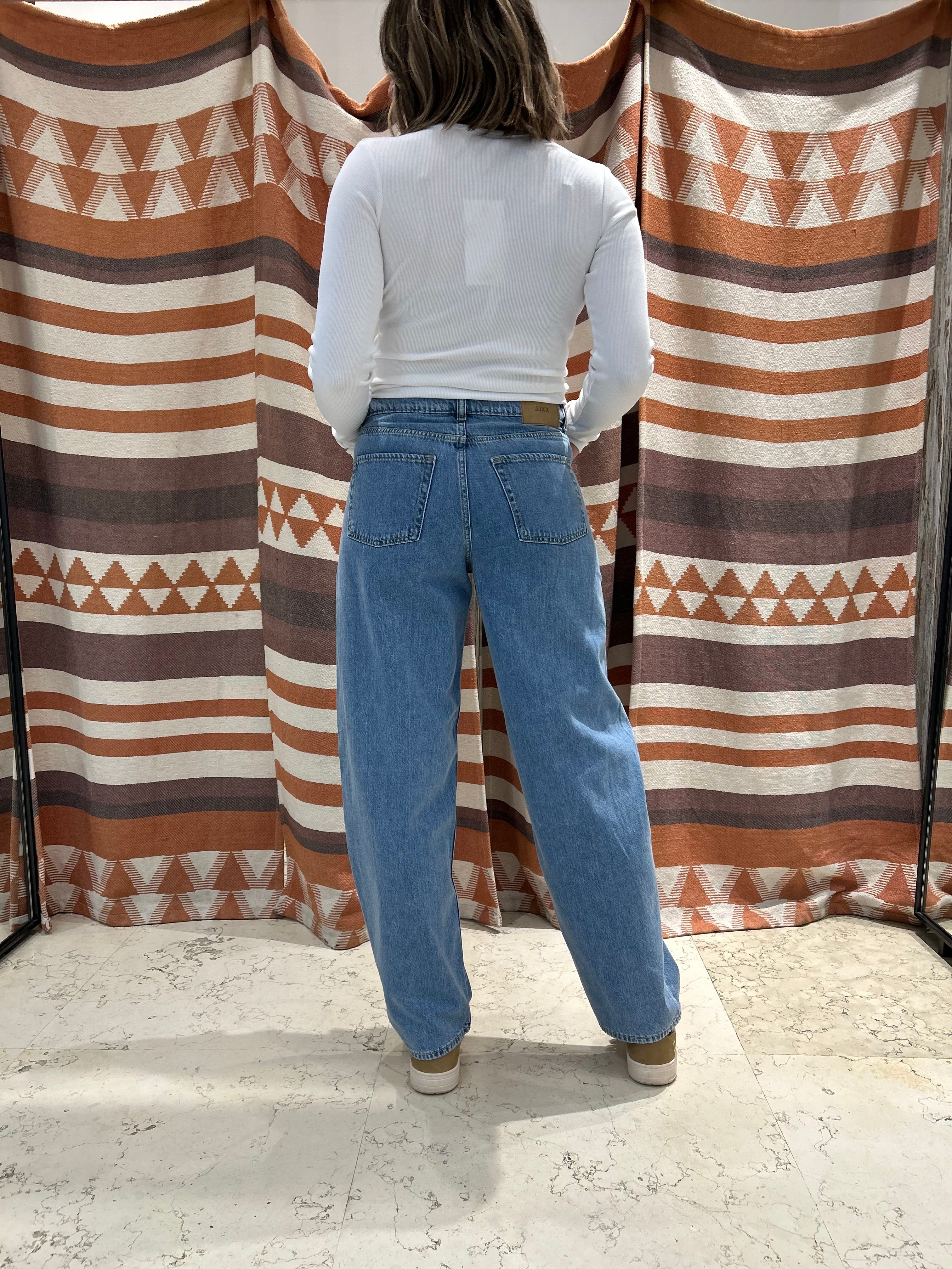 Jeans JJXX barrel fit blu medio