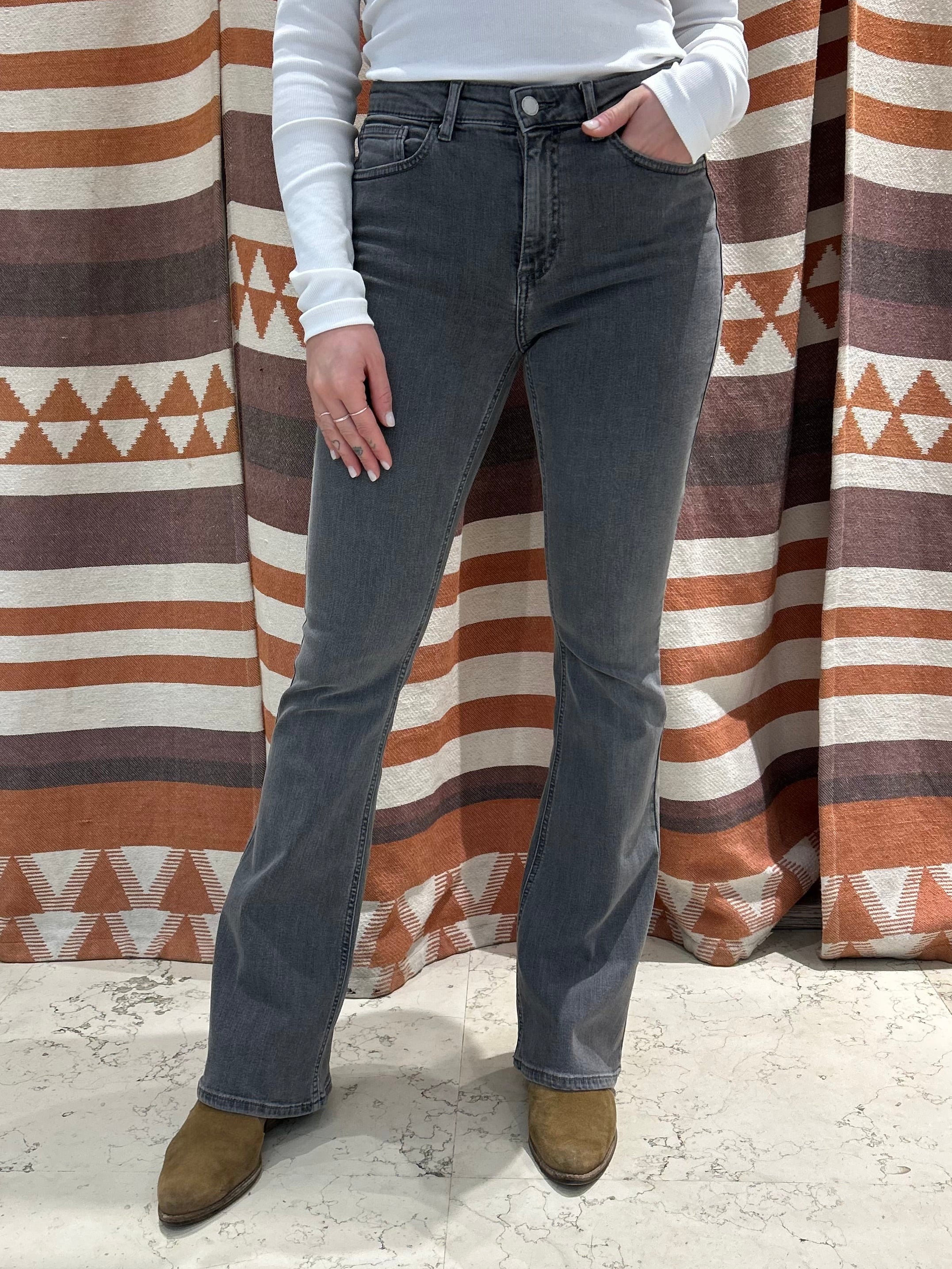 Jeans VILA flared grigio