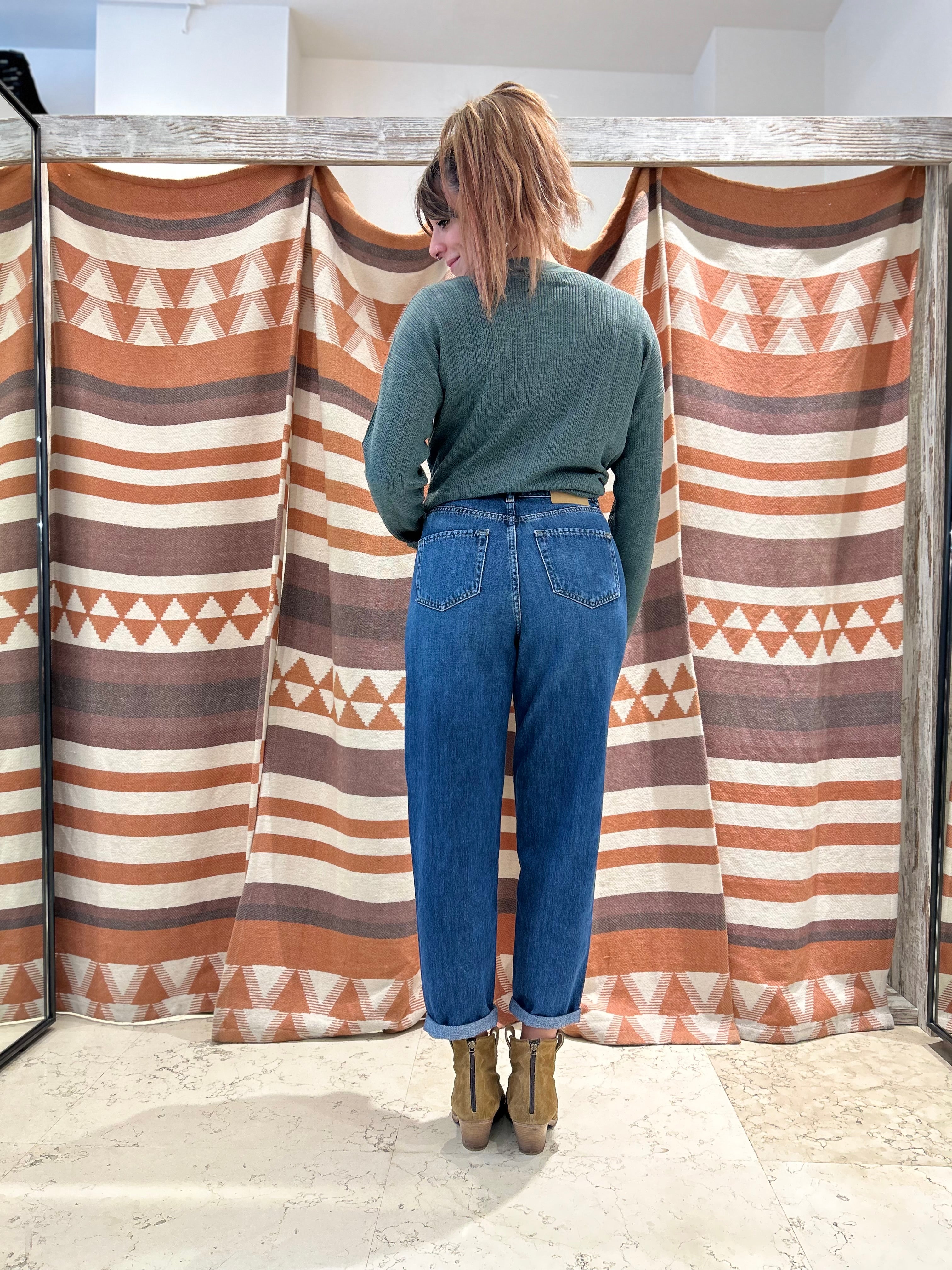 Jeans Mom Fit Blu Scuro JJXX