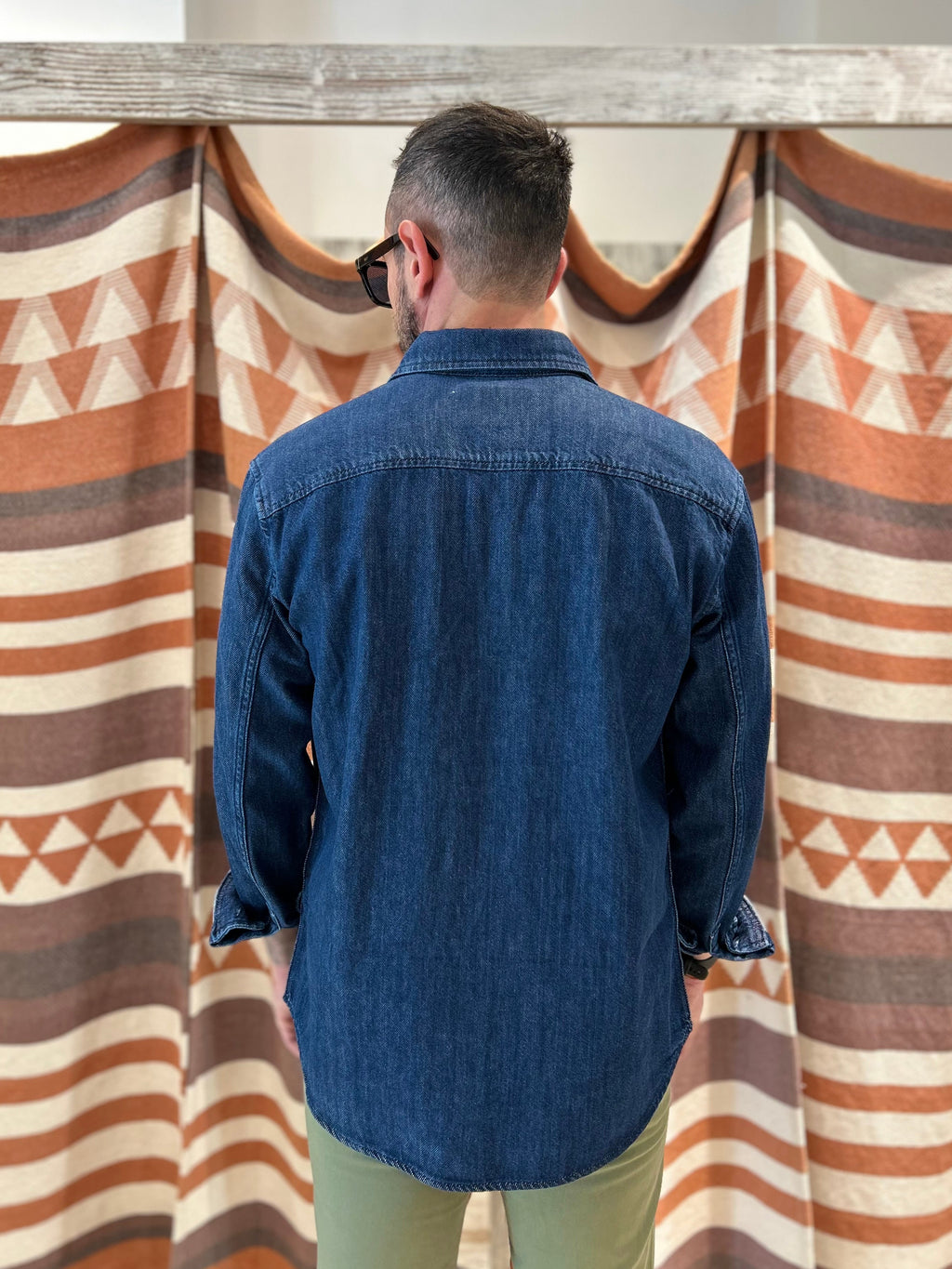 Camicia in denim JACK & JONES blu scuro