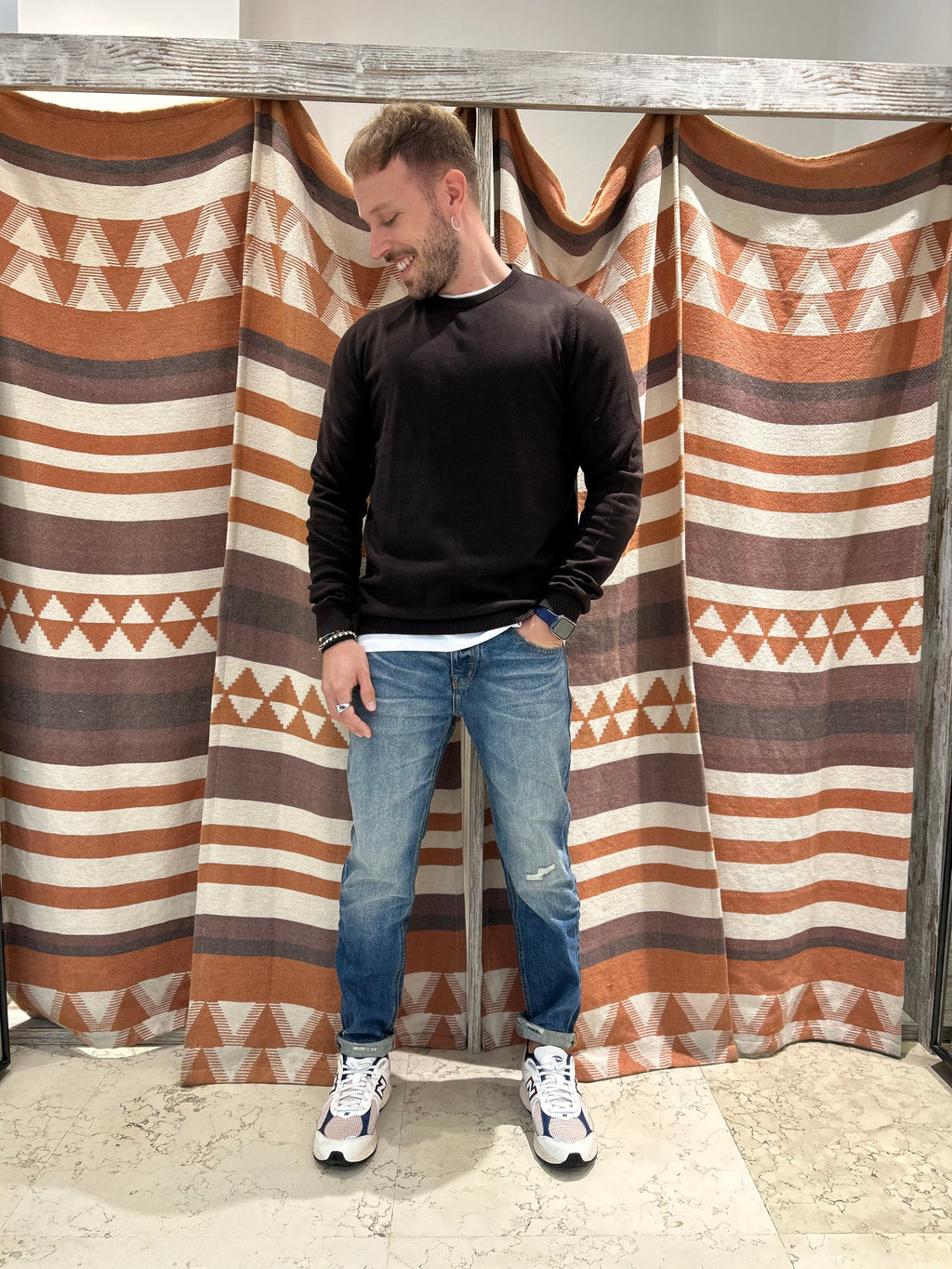 Jeans cropped Warren Webber blu medio