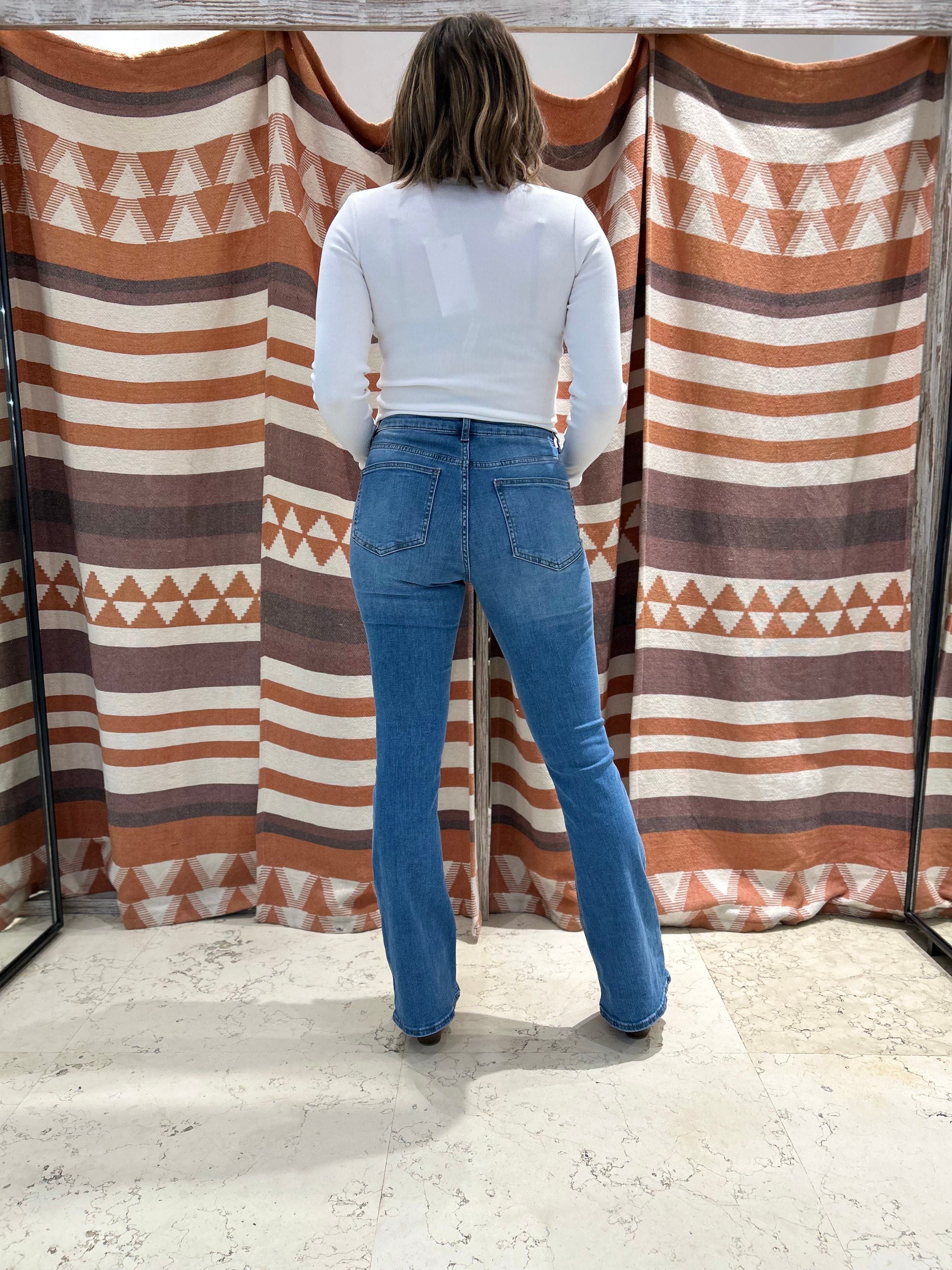 Jeans VILA flared blu medio