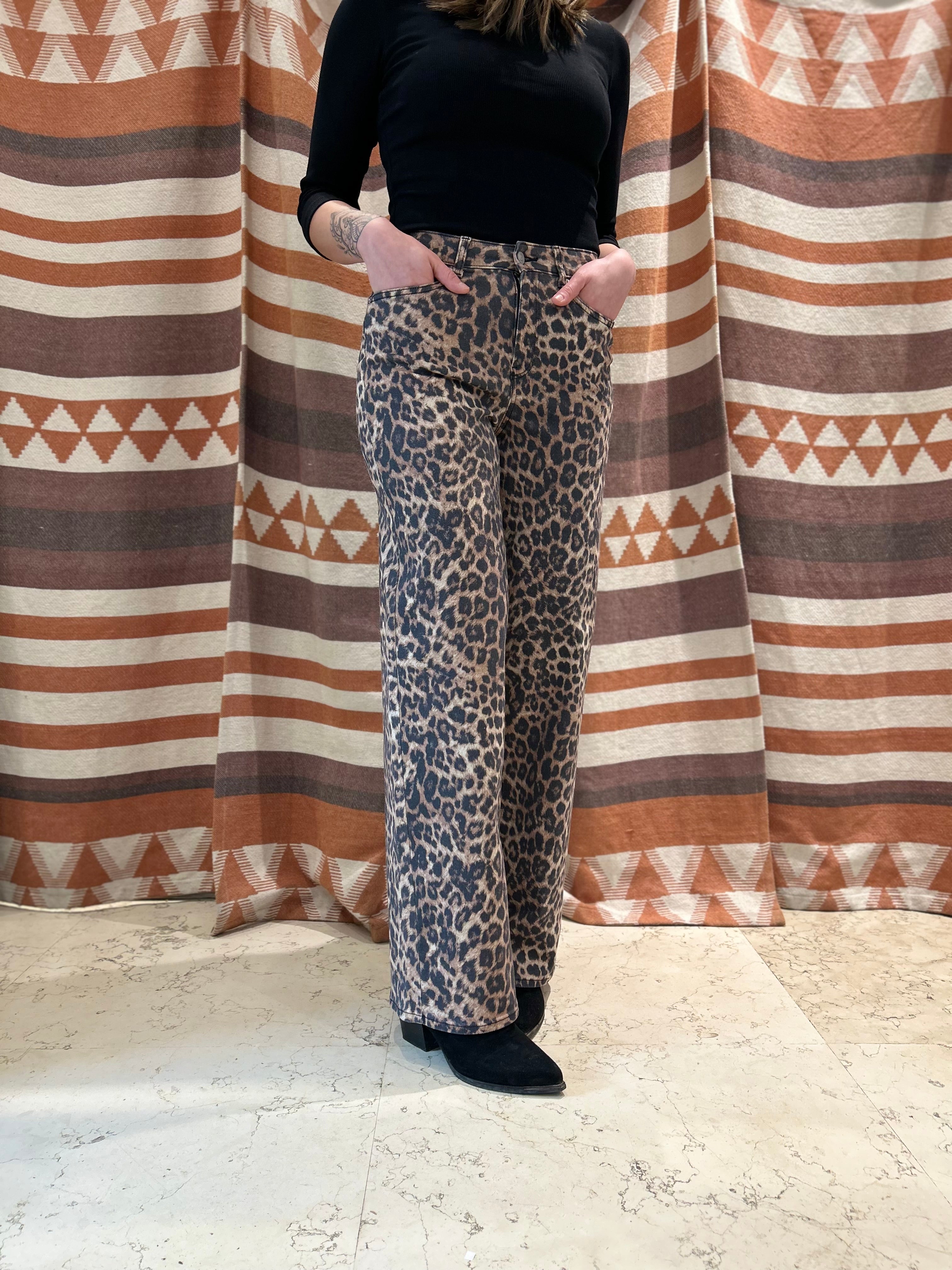 Jeans palazzo maculato JJXX