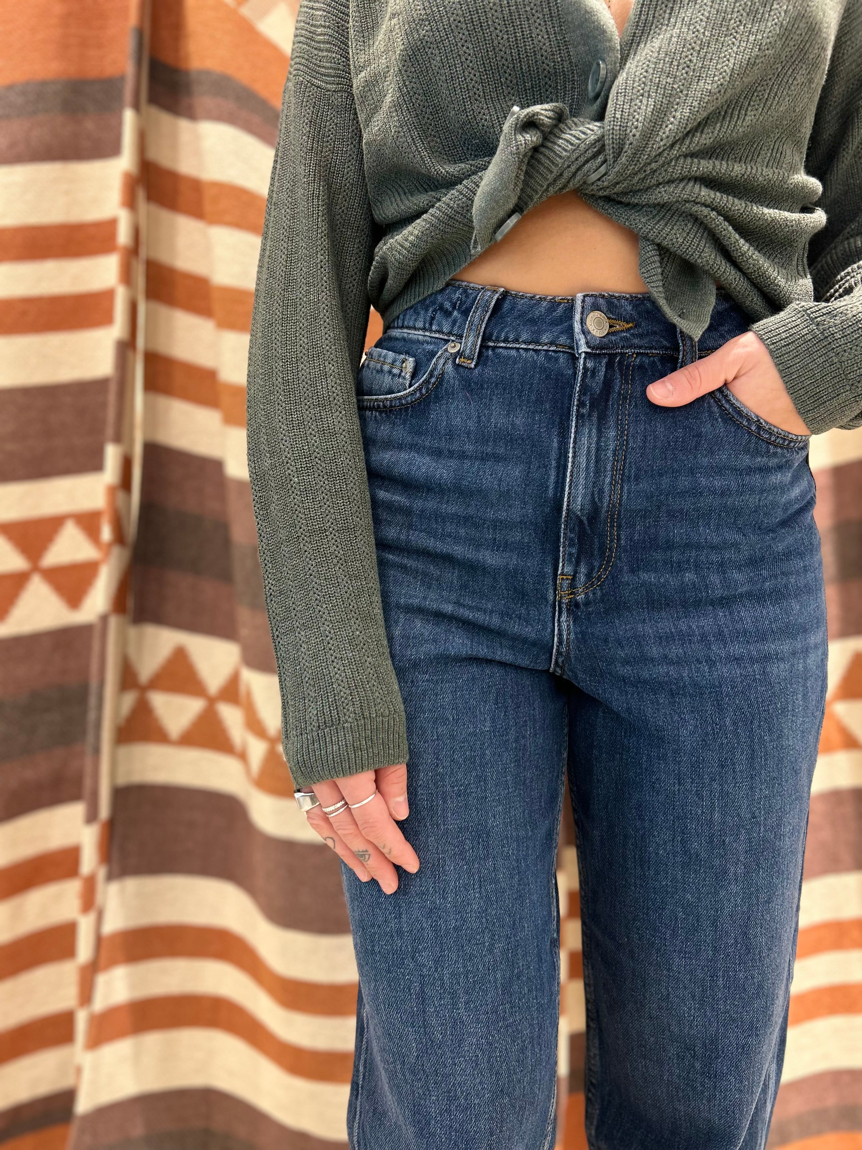 Jeans Mom Fit Blu Scuro JJXX