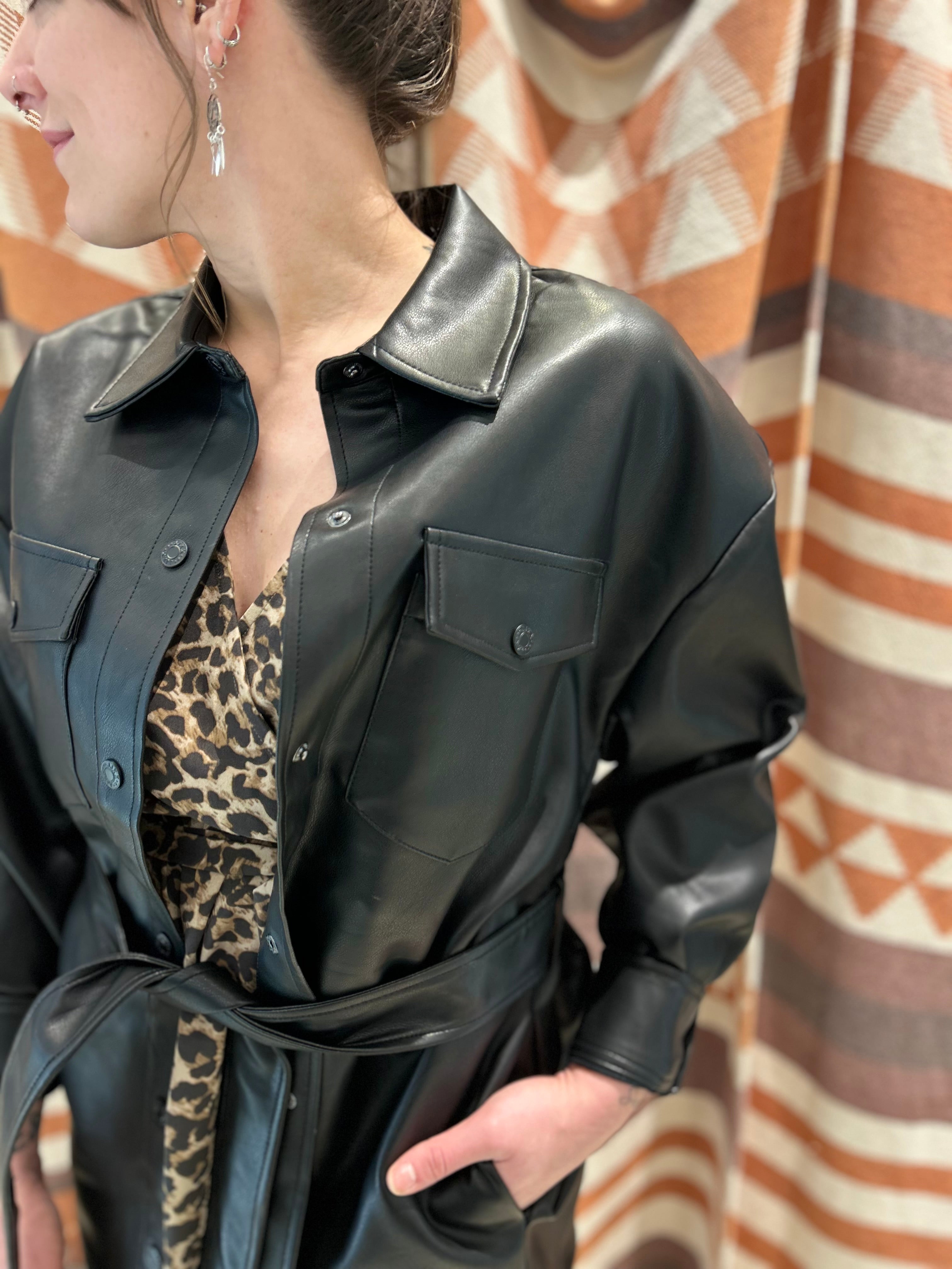 Field Jacket JJXX Ecopelle nero