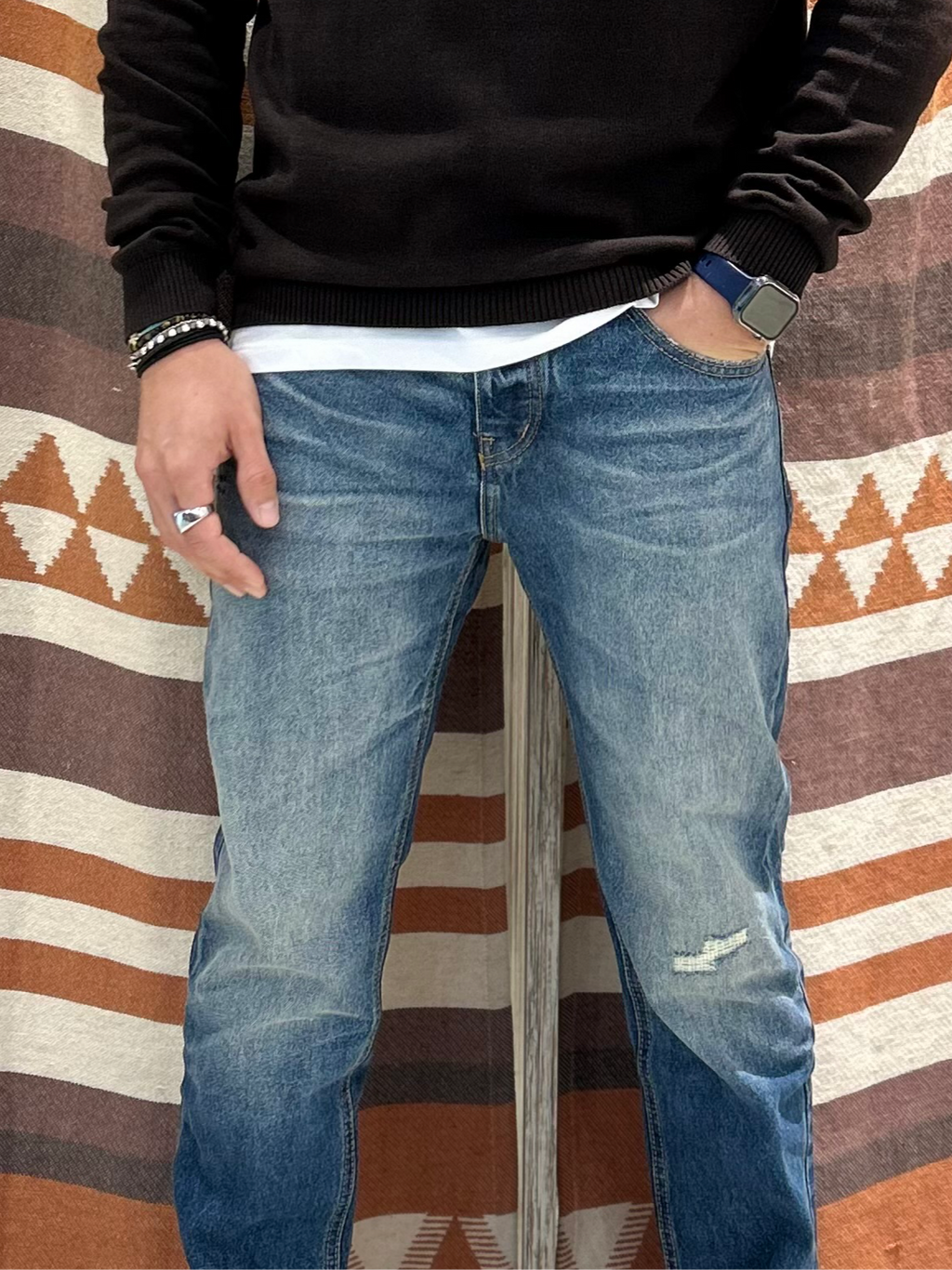 Jeans cropped Warren Webber blu medio