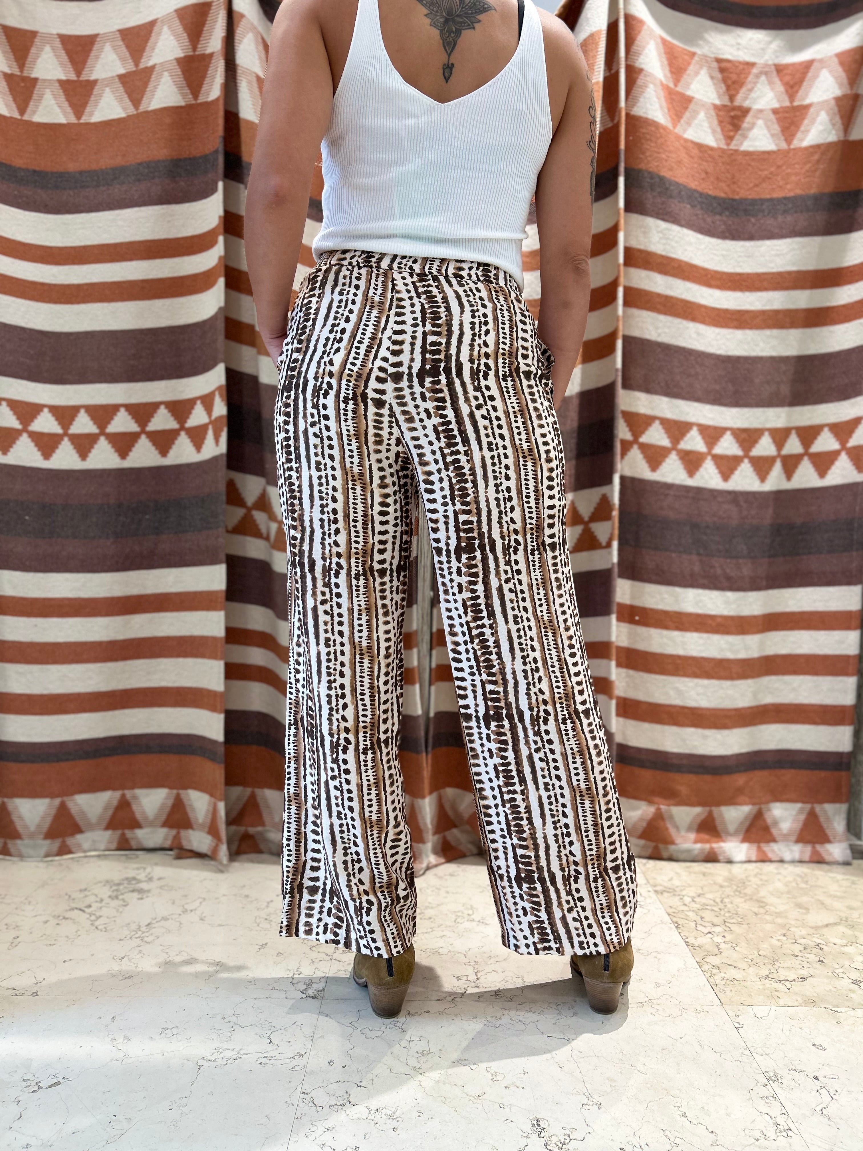 Pantalone In april 1986 etnic brown