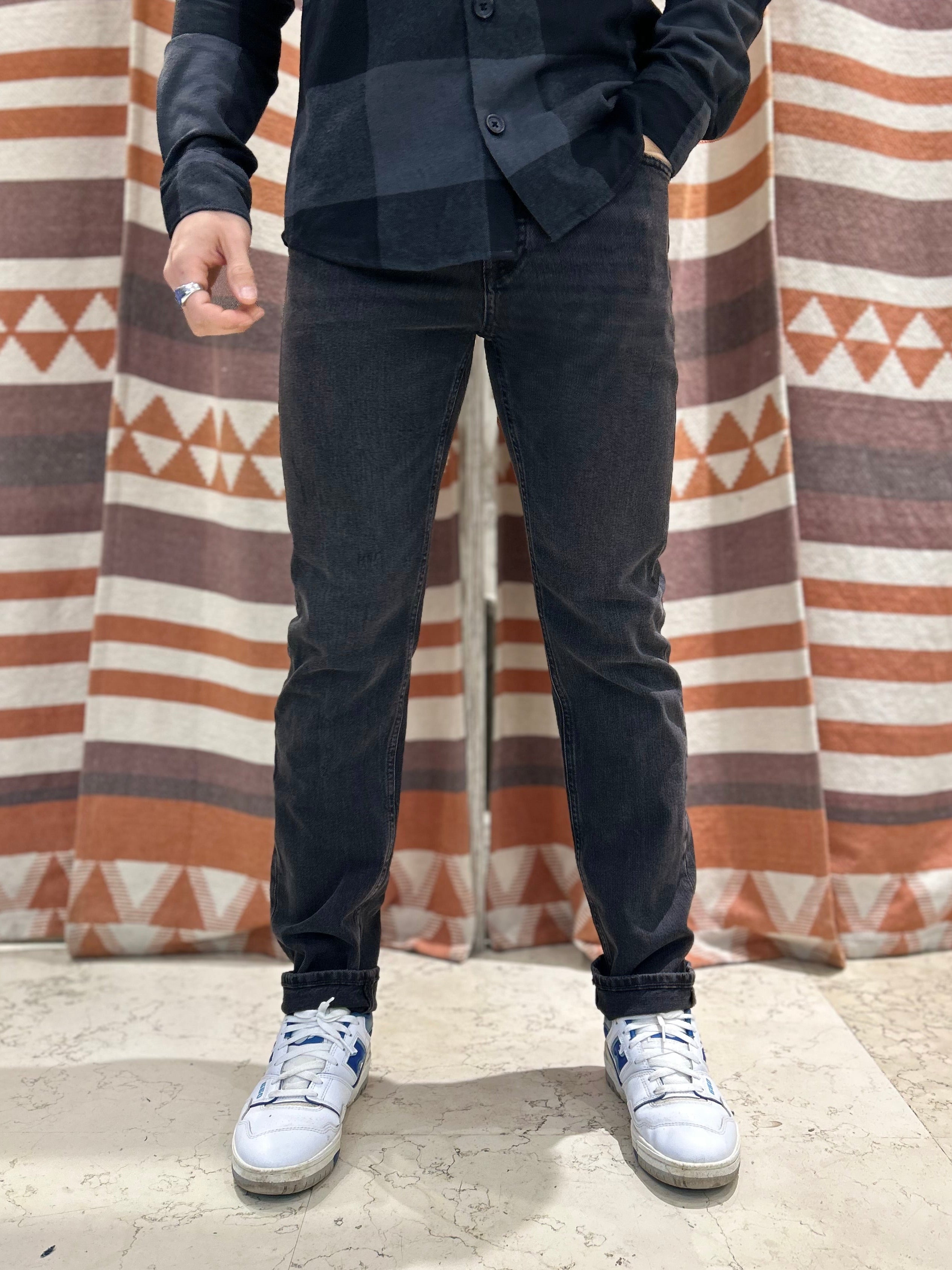 Jeans tapered fit Jack & Jones nero lavato