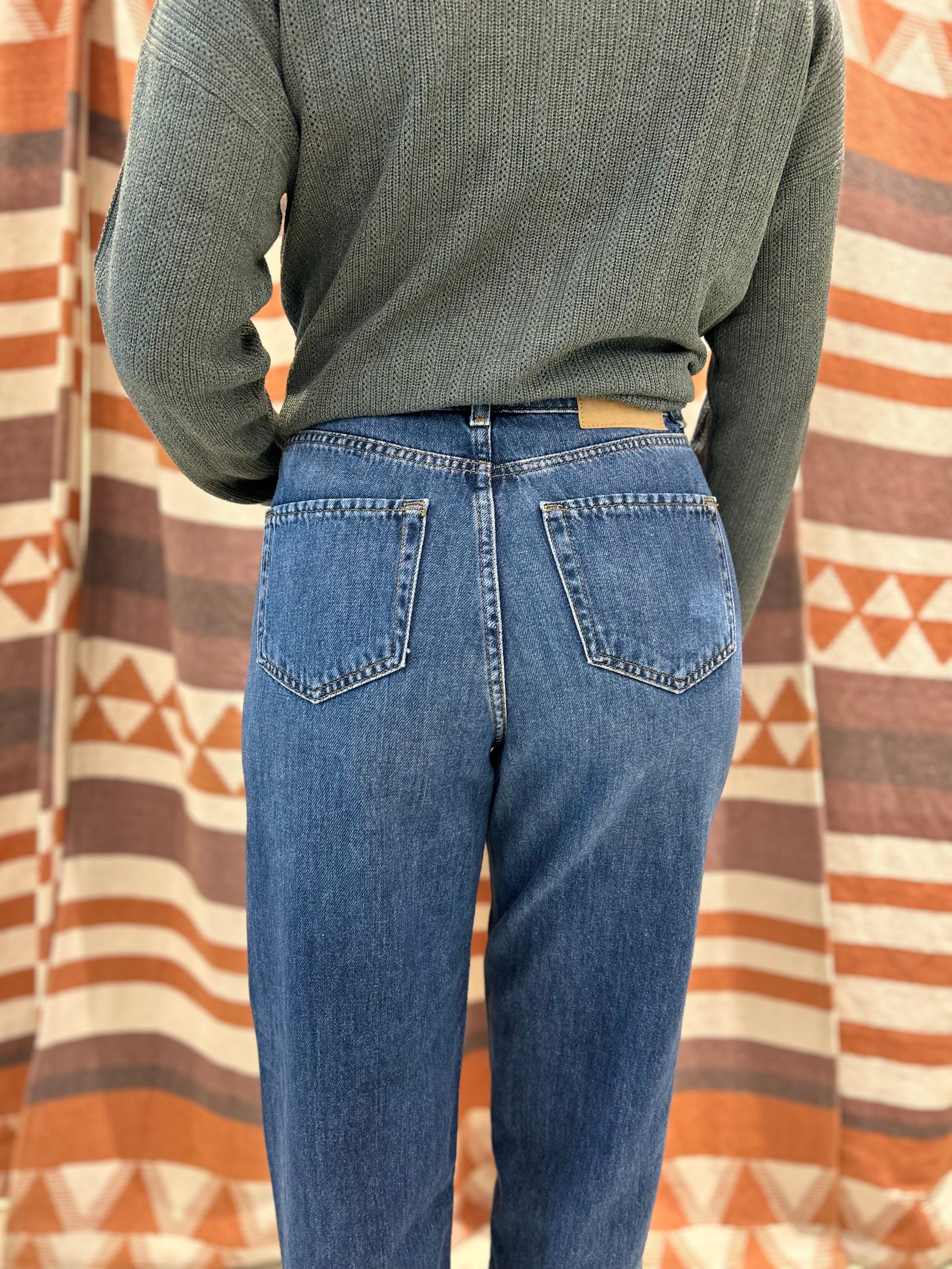 Jeans Mom Fit Blu Scuro JJXX